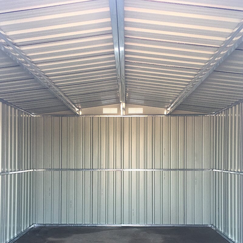 10x8ft Metal Garden Storage Shed With Gable Roof — image 12
