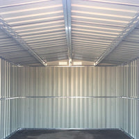 10x8ft Metal Garden Storage Shed With Gable Roof thumbnail 12