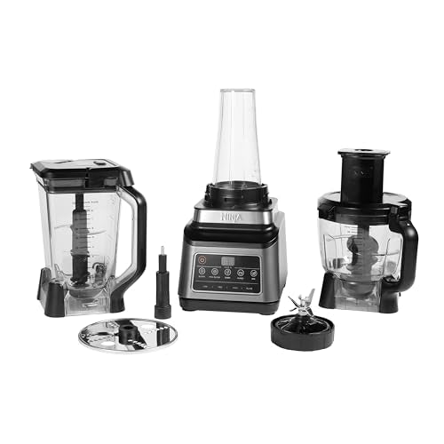 Ninja 3-in-1 Food Processor & Blender with 5 Automatic Programs: Blend, Max Blend, Chop, Mix, Puree, 1.8L Bowl, 2.1L Jug, 700ml Cup, 1200W, Dishwasher Safe Parts, Auto-iQ, Black BN800UK - View 2