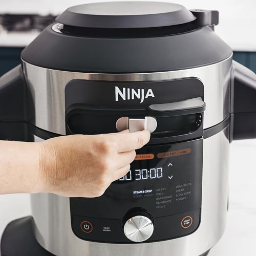 Ninja Foodi MAX 15-in-1 SmartLid Multi-Cooker 7.5L [OL750UK] Smart Cook System, Digital Cooking Probe, Electric Pressure Cooker, Air Fryer - View 3
