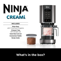 Ninja CREAMi Ice Cream Maker & Frozen Dessert Maker with 3 Tubs, 7 Programs, Makes Ice Cream, Gelato, Sorbet, Smoothie Bowl, Milkshakes and more, Black/Silver, Makes 1.4L of Ice Cream, NC300UK thumbnail 13