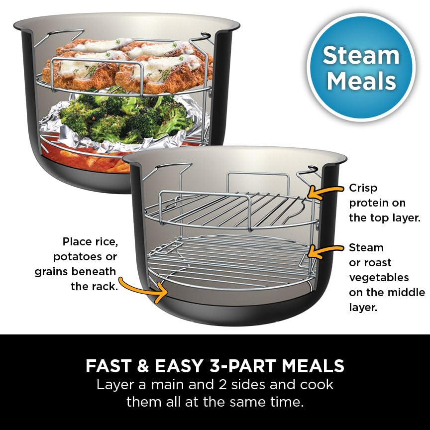 Ninja Foodi MAX 15-in-1 SmartLid Multi-Cooker 7.5L [OL750UK] Smart Cook System, Digital Cooking Probe, Electric Pressure Cooker, Air Fryer — image 8