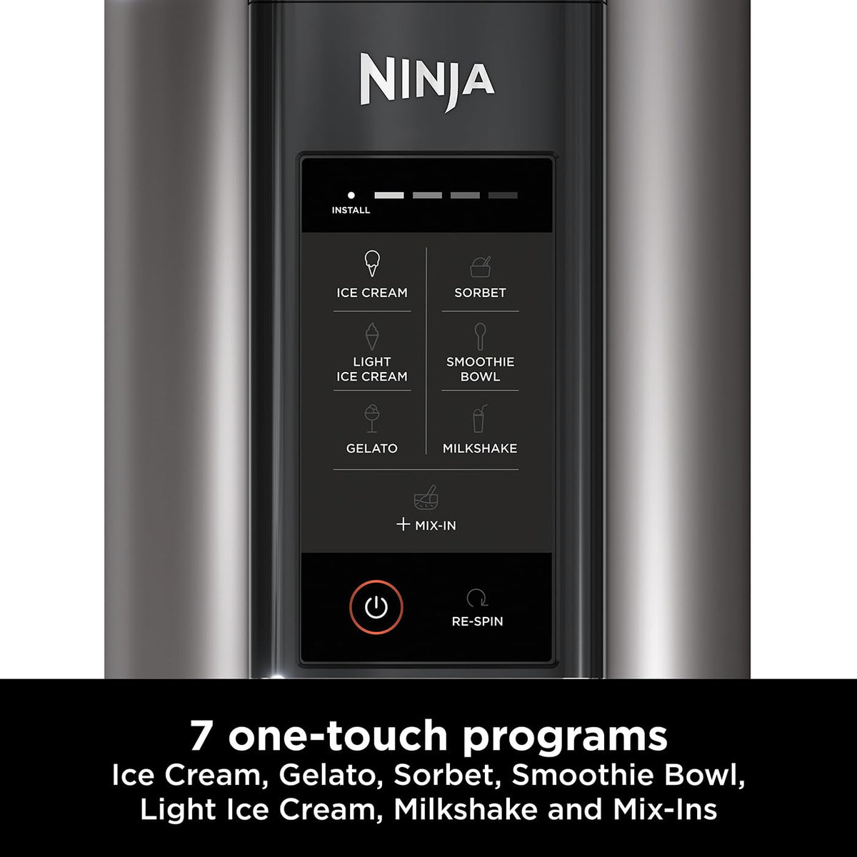 Ninja CREAMi Ice Cream Maker & Frozen Dessert Maker with 3 Tubs, 7 Programs, Makes Ice Cream, Gelato, Sorbet, Smoothie Bowl, Milkshakes and more, Black/Silver, Makes 1.4L of Ice Cream, NC300UK — image 12