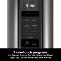 Ninja CREAMi Ice Cream Maker & Frozen Dessert Maker with 3 Tubs, 7 Programs, Makes Ice Cream, Gelato, Sorbet, Smoothie Bowl, Milkshakes and more, Black/Silver, Makes 1.4L of Ice Cream, NC300UK thumbnail 12