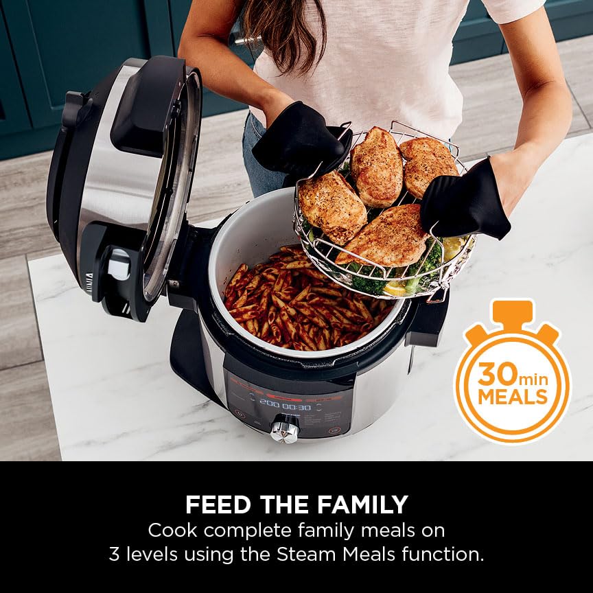 Ninja Foodi MAX 15-in-1 SmartLid Multi-Cooker 7.5L [OL750UK] Smart Cook System, Digital Cooking Probe, Electric Pressure Cooker, Air Fryer — image 10
