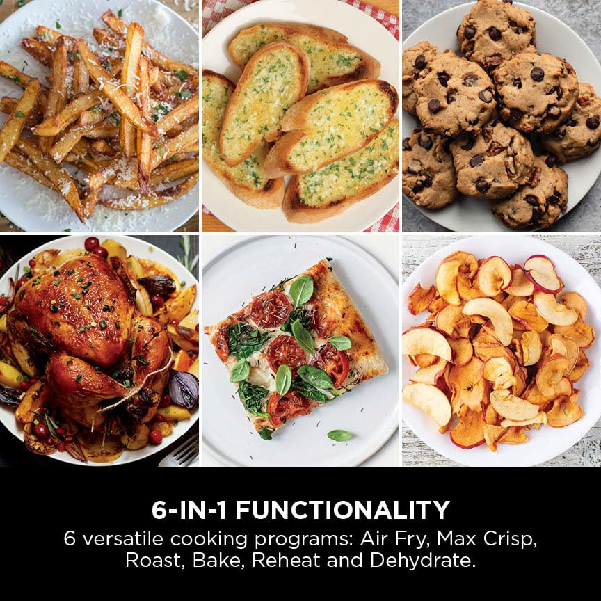 Ninja Double Stack XL Air Fryer, Vertical Dual Drawer AirFryer with 4 cooking levels, 2 Drawers and 2 Racks, Space Saving Design, 9.5L Capacity, 6 Cooking Functions, 8 Portions, Grey SL400UK - View 3