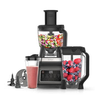 Ninja 3-in-1 Food Processor & Blender with 5 Automatic Programs: Blend, Max Blend, Chop, Mix, Puree, 1.8L Bowl, 2.1L Jug, 700ml Cup, 1200W, Dishwasher Safe Parts, Auto-iQ, Black BN800UK thumbnail 1