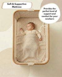 Sona Next To Me Crib Beige - Safe And Comforting Bedside Co Sleeping Crib For Newborns thumbnail 2