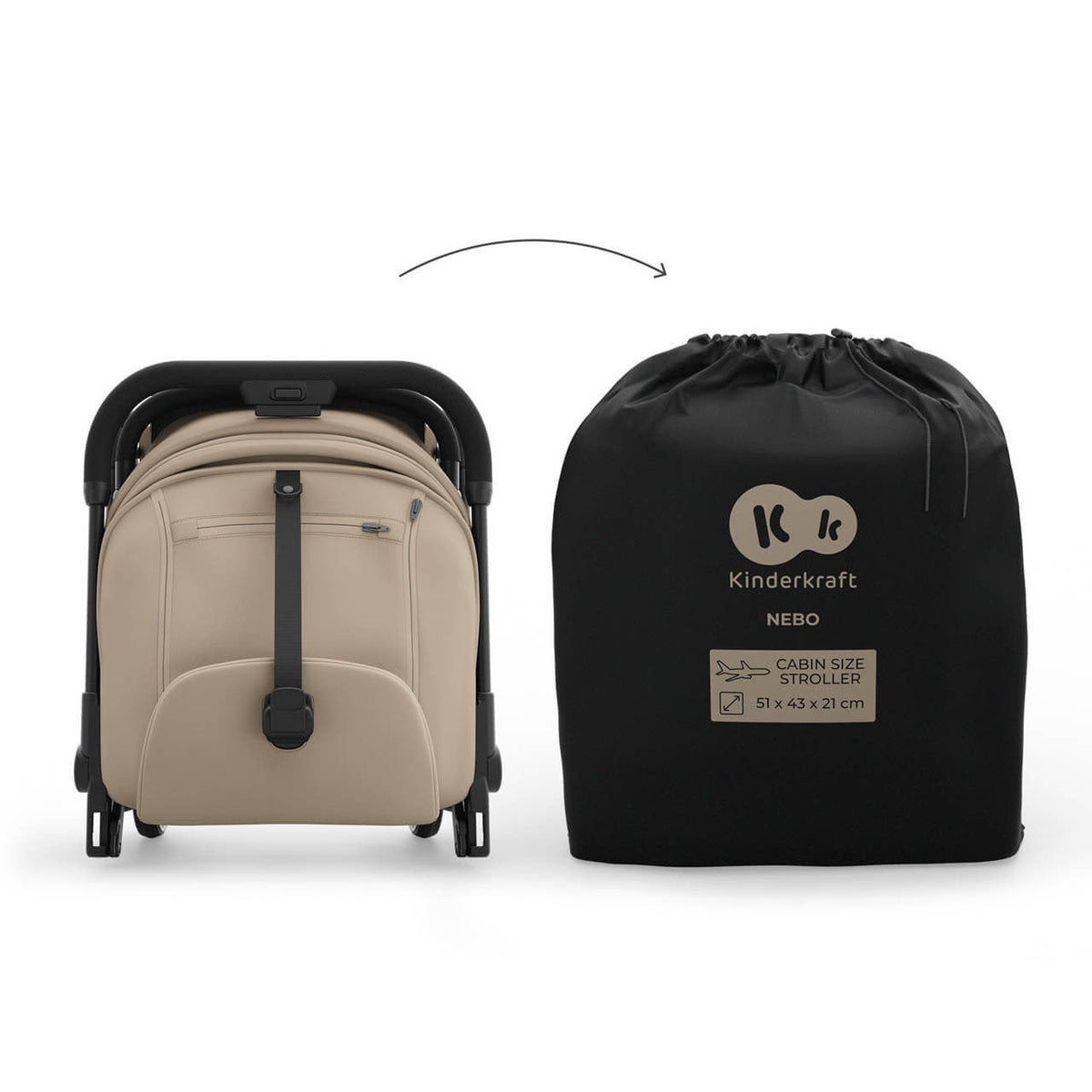 Kinderkraft Nebo Compact Stroller - Ultra Light Travel Companion With EVA Wheels - View 3