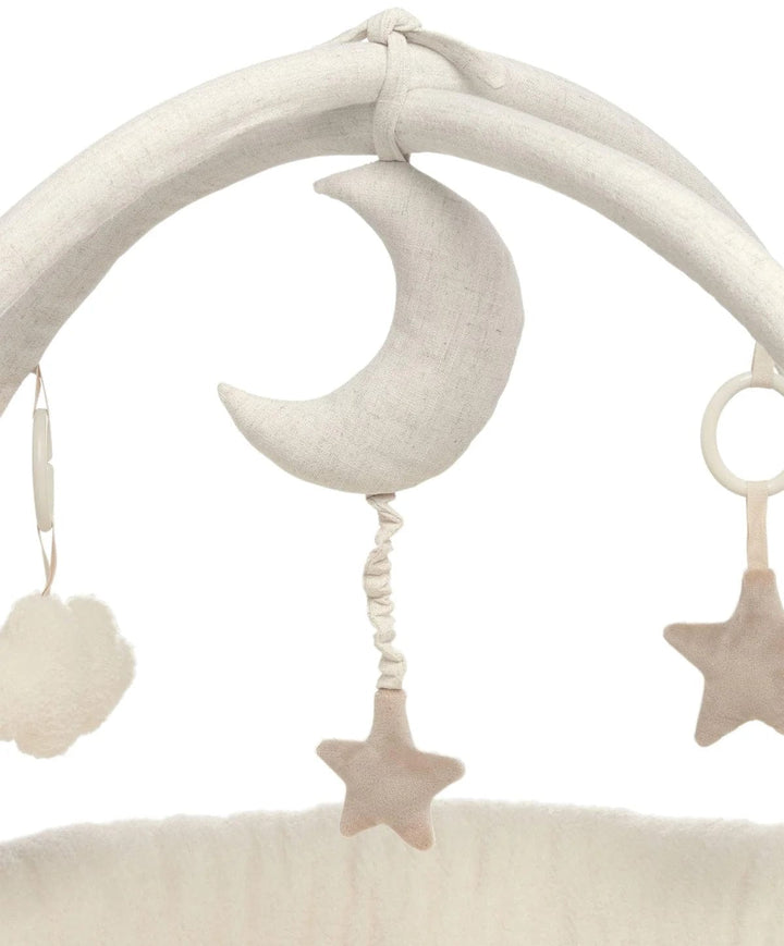 Mamas and Papas Playmat and Gym Welcome to the World Duckling - Quilted Faux Fur Base with Hanging Musical Toy — image 4