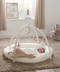 Mamas and Papas Playmat and Gym Welcome to the World Duckling - Quilted Faux Fur Base with Hanging Musical Toy thumbnail 10